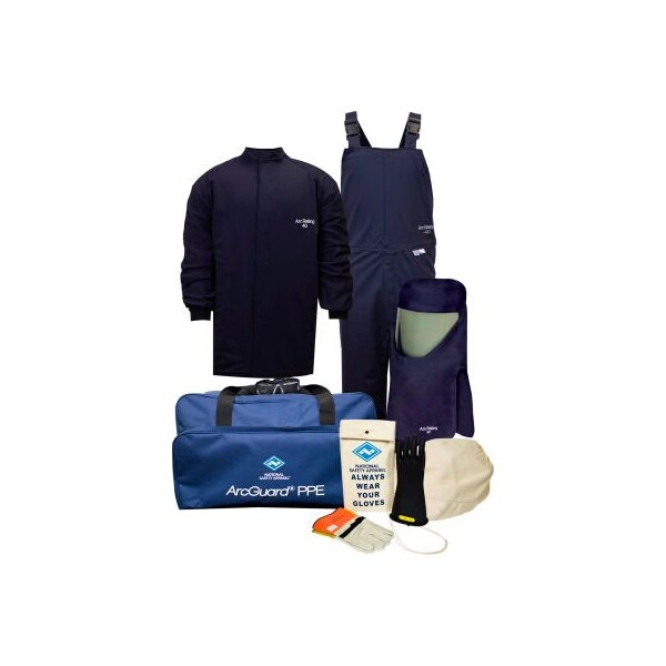 ArcGuard KIT4SC403X09 40 cal Compliance Arc Flash Kit W/Short Coat & Bib Overall, 3XL, Sz 09